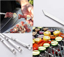 17 Inch Long Stainless Steel Skewers for Kabobs,HONSHEN Flat Shish Kabob Barbecue Skewers with Storage Bag - Metal BBQ Skewers for Grilling Meat, Chicken, Shrimp, Vegetables - 10 Pack by GreenHaven Gardens