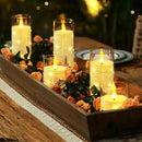 Homemory 9 Pcs Flameless Candles with Embedded Star String Fairy Lights, Battery Operated Candles, LED Candle, Fake Candles with Remote Control and Timer (Ivory) by CozyNest Decor