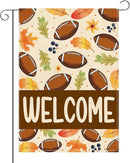 Welcome Fall Garden Flag Autumn Football Garden Flag 12x18 inch Double Sided Fall Maple Leaves Seasonal Flags for Yard Outside Lawn Patio (Flay 1802) by GreenHaven Gardens
