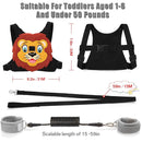 Toddlers Leash + Anti Lost Wrist Link Child Kids Safety Harness Kids Walking Wristband Assistant Strap Belt for Boys Pink Christmas Gift (Black 2) by TinyTreasures Baby Boutique