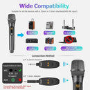Aveek Wireless Microphone for Karaoke, 2.4GHz Rechargeable Karaoke Microphone(Work 10hs), for Speaker, Karaoke Machine,Church, Speech, Wedding, Party Singing, Grey,1 Pack by TinyTreasures Baby Boutique