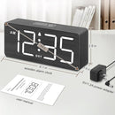 DreamSky Wooden Digital Alarm Clock for Bedroom - Loud Alarm Clock for Heavy Sleepers with Volume Control, Desk Clocks for Living Room with Large Numbers, Dimmer, DST, Wood Decor (Adapter Powered) by TinyTreasures Baby Boutique