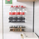 Magnetic Spice Rack for Refrigerator Spice Organizer, Strong Magnetic Shelf with 2 Removable Hooks Space Saver for Refrigerator and Microwave Oven, Metal Fridge Shelf(1 pack Silver) by CozyNest Decor