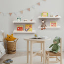 Scalloped Baby Book Shelf,Floating Shelves for Wall Set of 4 Solid Pine Wood Nursery Bookshelves with Wave Lip for Bedroom Kids, Toddler Room, Baby Room, Nursery Decor(White,60cm) by TinyTreasures Baby Boutique