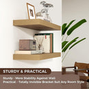 Floating Shelves for Wall, 2 Large Wall Mounted Shelves with Invisible Brackets, Long Wood Floating Wall Shelf Shelves for Living Room, Bedroom, Kitchen, (Oak, 24" W x 9" D x 1.5" H) by TinyTreasures Baby Boutique