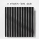 Fluted Buffet Cabinet with Storage, 120" Sideboard Buffet Storage Cabinet with 8 Doors & Adjustable Shelves, Coffee Bar Wood Credenza Cabinet for Kitchen, Dining Room, Living Room, Black(2PCS) by CozyNest Decor