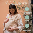 Boba Baby Wrap Carrier – Original Baby Sling Carrier for Newborns (7–35 lbs), Soft, Secure, Hands-Free & Ergonomic, Ideal for Comfortable Bonding, New Parents (Sand Leopard) by TinyTreasures Baby Boutique