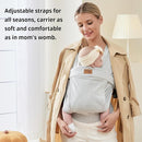 Baby Wraps Carrier Newborn to Toddler, Kangaroo Baby Easy Wearing Wrap, Adjustable Soft Baby Holder Front Chest Sling Carriers Perfect Infant Essentials Gifts (Striped Grey, Cotton) by TinyTreasures Baby Boutique