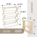 Pennsylvania Woodworks Premium American Maple Clothes Drying Rack - Handcrafted in Pennsylvania - Solid Wood Construction, Collapsible, Eco-Friendly Laundry Solution (Medium) by CozyNest Decor