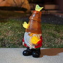 COWOS Solar Garden Figurine, Cute Resin Gnome Sculpture, Garden Statues Outdoor Decor, Funny Gnome Gift Sculpture Decoration for Home Patio Yard Lawn Porch Ornament by CozyNest Decor