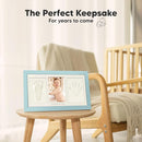 Baby Hand and Footprint Kit - Clay Handprint Keepsake Frame, Newborn Nursery Picture Frame, Personalized New Mom Gifts for Baby Shower & Registry (Sky Blue) by TinyTreasures Baby Boutique