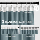 MIULEE Greyish Blue Back Tab Blackout Curtains 72 Inches Long 2 Panels Set for Living Room Bedroom Privacy, Rod Pocket/Pinch Pleat Thermal Insulated Room Darkening Pleated Light Blocking Drapes by TinyTreasures Baby Boutique