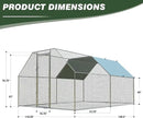 4ever2buy Chicken Runs for Yard with Cover, Large Metal Chicken Run Walk in Metal, Outside Dog Kennel with Roof, Flat Roofed Outdoor Kennel for Cats(9.2’Lx12.47’Wx6.4’H) by GreenHaven Gardens