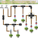 Upgraded 1/4" Drip Irrigation Cross Fittings：24 Pieces Leak Free Lock Barbed 4 Way Tee Connectors for 1/4 Inch Irrigation Tubing Quick Connect Parts for Garden Landscape System by GreenHaven Gardens