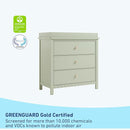 Graco Sasha 3-Drawer Chest with Changing Table Topper (Sage) – GREENGUARD Gold Certified, Nursery Bedroom Wood Chest with Spacious Storage, Interlocking Drawer System, Pre-Installed Tracks by TinyTreasures Baby Boutique