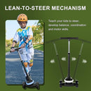 3-Wheel Light-Up Kids Scooter, 20 Different Light Patterns,Three Adjustable Heights,Lean to Steer, Balance Scooter for Ages 3-8 by TinyTreasures Baby Boutique