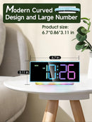 Cadmos Loud Alarm Clock for Heavy Sleepers Adults,Kids,Teens,Digital Desk Clock with USB Port,Large Numbers,7 Color Night Light,Modern Electronic Plug in Simple Clock for Bedroom(Blue+Dynamic) by TinyTreasures Baby Boutique