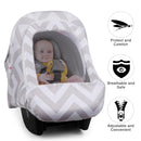 Metplus 2-in-1 Baby Car Seat Cover, Multi Use Cover for Baby Car Seat Canopy with Privacy Sun Shade, Protect Your Baby's Safety Seat with Style, Infant Carrier Covers for Boys & Girls by TinyTreasures Baby Boutique