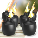6-Pack Citronella Tabletop Torches, MQKIWAO 21 oz Table Top Torches for Outdoor, Metal Oil Burner Candles, Garden Torches with Fiberglass Wick for Yard, Patio, Deck, Garden, Party, Landscape by GreenHaven Gardens