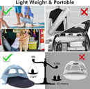 WhiteFang Beach Tent Anti-UV Portable Sun Shade Shelter for 3/4/6/8 Person, Extendable Floor with 3 Ventilating Mesh Windows Plus Carrying Bag, Stakes and Guy Lines by TinyTreasures Baby Boutique