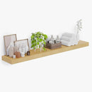 Heimlove 12 Inch Deep Floating Shelves, 72 x 12 inches Long Wall Shelf, Large Extra Display Shelf & Storage Shelf, Rustic Wood Wall Shelves for Fireplace Mantel, Oak - 1Pack by CozyNest Decor