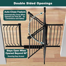 53.1-62.5 Inch Extra Wide Baby Gate, Pressure Mounted Dog Gate Indoor, Walk Thru Pet Gate for Cat Dog Child,Pet Gates for The House Doorway Black by TinyTreasures Baby Boutique