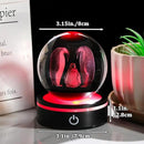 YWHL 3D Crystal Ball Penguin Figurine with LED Base Laser Penguins Gifts for Women Men on Christmas Birthday Decorative Penguin Statue Ball Glass Animals Globe Night Light for Home Decor (80mm) by GreenHaven Gardens