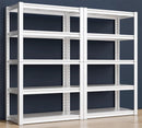 Raybee Garage Shelving Heavy Duty 2000LBS Storage Shelves Heavy Duty Shelving 5 Tier White Metal Shelves Pantry Shelf for Kitchen Closet Basement Warehouse 2 Pack by GreenHaven Gardens