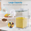 Pop Airtight Food Storage Containers Set with Lids, Large 4.2Qt/4L Food Containers with Scoop, Kitchen Pantry Organization and Storage, BPA Free Stackable Cereal Container (2 * 4.2Qt) by TinyTreasures Baby Boutique