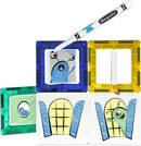 CreateOn Crayola Doodle Magnetic Tiles Building Set for Kids, Magnetic Kids’ Building Toys, STEM & Montessori Arts & Creativity Toys for Boys and Girls Ages 3+, 24-Piece Set by TinyTreasures Baby Boutique
