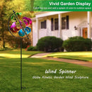 Wind Spinner for Garden and Yard - Large Metal Kinetic Wind Sculpture for Outdoor Decor (Moons) by CozyNest Decor