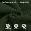 COMAX Kids Bean Bag Chair Turn into Beanbag Bed, Toddler Bean Chair Corduroy for Girl Boy Sleeping, Lazy Children Bean Bags with Filler, Convertible Child Floor Mattress, Dark Green by TinyTreasures Baby Boutique