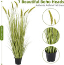 Green Onions Fake Plants,Artificial Plants Indoor, Fake Grass Decor Green Plant Fake Outdoor Flowers Fake Succulents,Artificial Tall Grass Plants with Pots House Decorative(47" 2 Pack) by CozyNest Decor
