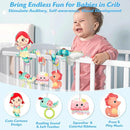 Carseat Toys Hanging Car Seat Toys for Babies 0-6 Months Boy Girl, Mermaid Stroller Toy Newborn Infant Sensory Baby Toy 0-6 Months with Music Rattle Teether, Gift for 0 3 6 9 12 Months by TinyTreasures Baby Boutique
