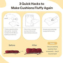 Non Slip Chair Cushions for Dining Chairs Set of 4 Kitchen Chair Cushions 18"x18"x3" Turfted Chair Pads Comfortable and Soft Seat Cushion with Ties, Burgundy by CozyNest Decor