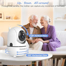 HelloBaby Baby Monitor 2 Cameras, 6'' World First IPS Split-Screen 30H Battery, No WiFi 2-Way Audio, Video, VOX, Double Cameras Pan-Tilt-Zoom, Night Vision, 8 Lullabies, 1000ft for Twins by TinyTreasures Baby Boutique