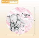 Personalized Baby Bedding Set, 5 Pcs Custom Baby Crib Sets with Name, Toddler Bedding Set for Baby Girls, Pink Elephants Double Layer Nursery Bedding Set, Customized Gifts for Infants Kids by TinyTreasures Baby Boutique