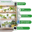 Wiaxulay Grow Lights for Indoor Plants, 144 LEDs Full Spectrum LED Plant Grow Light, 5V/3A Under Cabinet Grow Lamp with Auto Timer 6/12/16 Hrs, 3 Lighting Mode, 5 Brightness Levels, Tri Head (3.5in) by GreenHaven Gardens