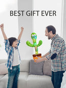Talking Cactus Toy with LED 120 English Songs, Singing Cactus Dancing Musical Toy, Tummy Time Toys Baby Mimicking Repeats What You Say (Audio Recording & Retelling) Boys Girls Interactive Gift by TinyTreasures Baby Boutique