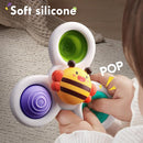 ALASOU 3PCS Pop Suction Cup Spinner Toys for 1 Year Old Boy Girl|Novelty Spinning Tops Toddler Toys Age 1-2|Sensory Baby Bath Toy for Toddlers 1-3|12 18 Months Boy Birthday Gift for Infant by TinyTreasures Baby Boutique