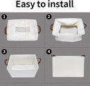 GRANNY SAYS Storage Baskets for Shelves, Closet Organizer Bins, Clothes Storage Bins with Metal Frame, Large Baskets for Organizing and Storage, Collapsible, Ivory, 2-Pack by CozyNest Decor