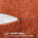 MIULEE Pack of 2 Fall Couch Throw Pillow Covers 16x16 Inch Rust Farmhouse Decorative Pillow Covers with Stitched Edge Soft Chenille Solid Dyed Pillow Covers for Sofa Bed Living Room by CozyNest Decor