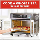 Emeril Lagasse Extra Large French Door Air Fryer Toaster Oven Combo, 24 Cooking Functions and Digital Controls, 7 Accessories Included, Stainless Steel Finish, 26QT Capacity by CozyNest Decor