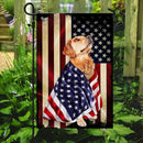 FLAGWIX Golden Retriever Flag - Outdoor Dog Lover Decorations, Garden Flag (11.5" x 17.5"), Heavy-duty Canvas Patriot Flag Golden Retriever Garden Decor by GreenHaven Gardens