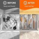 Lifewit Utensil Organizer for Kitchen Drawer, Expandable Cooking Utensil Tray, Bamboo Cutlery Silverware Flatware Holder, Adjustable Spatula Tools and Gadgets Storage Divider, Large, White by CozyNest Decor