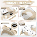 TPN Collapsible Baby Bathtub, Baby Bath Tub with Soft Cushion & Real-Time Thermometer, Baby Bathtub Infant to Toddler Tub (0-36 Months), Portable Newborn Travel Bath tub by TinyTreasures Baby Boutique