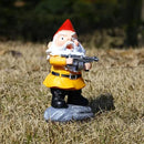 Garden Gnomes Outdoor Funny Garden Gnomes Funny Gnomes with Guns - for Indoor Outdoor Garden Gnome Sculpture Patio Yard Lawn Dwarf Decoration