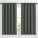 NICETOWN Blackout Bedroom Curtains 66 inches Long, Grommet Light Reducing Thermal Window Treatments Solid Room Darkening for Living Room, Set of 2, W66 x L66, Dark Mallard by TinyTreasures Baby Boutique