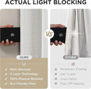Joydeco Pleated Curtains for Living Room Bedroom, Linen Drapes 90 inch Length 2 Panels Set, Blackout Thermal Insulated Curtain(Ivory,40'' Wx90'' L) by CozyNest Decor