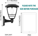 MAGGIFT 4 Pack Solar Powered Wall Lantern, Outdoor 10 Lumen LED Edison Bulb Warm White Solar Lights Wall Sconce with No Wiring Required, Fixture with Wall Mount Kit by GreenHaven Gardens